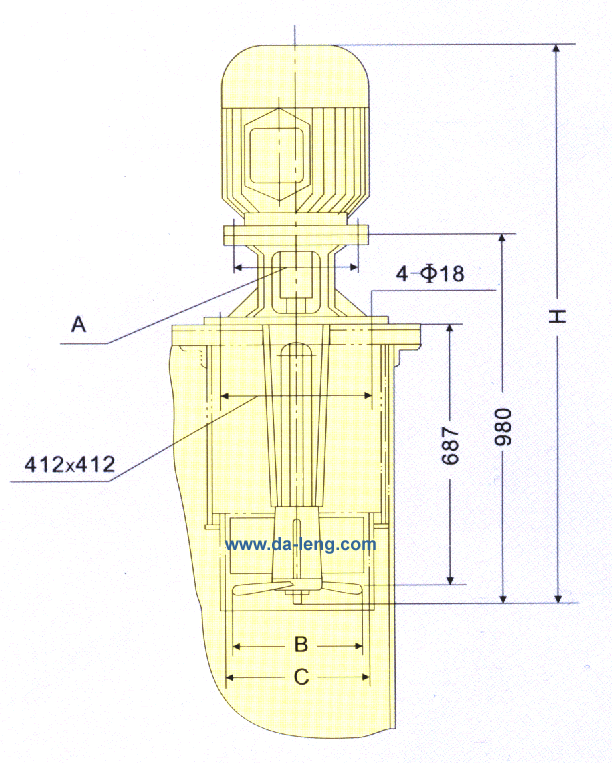 LJ250-340立式搅拌器外形尺寸